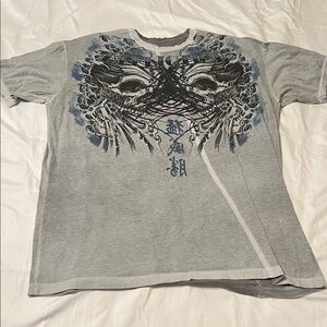 Affliction Gray Graphic Men's Shirt